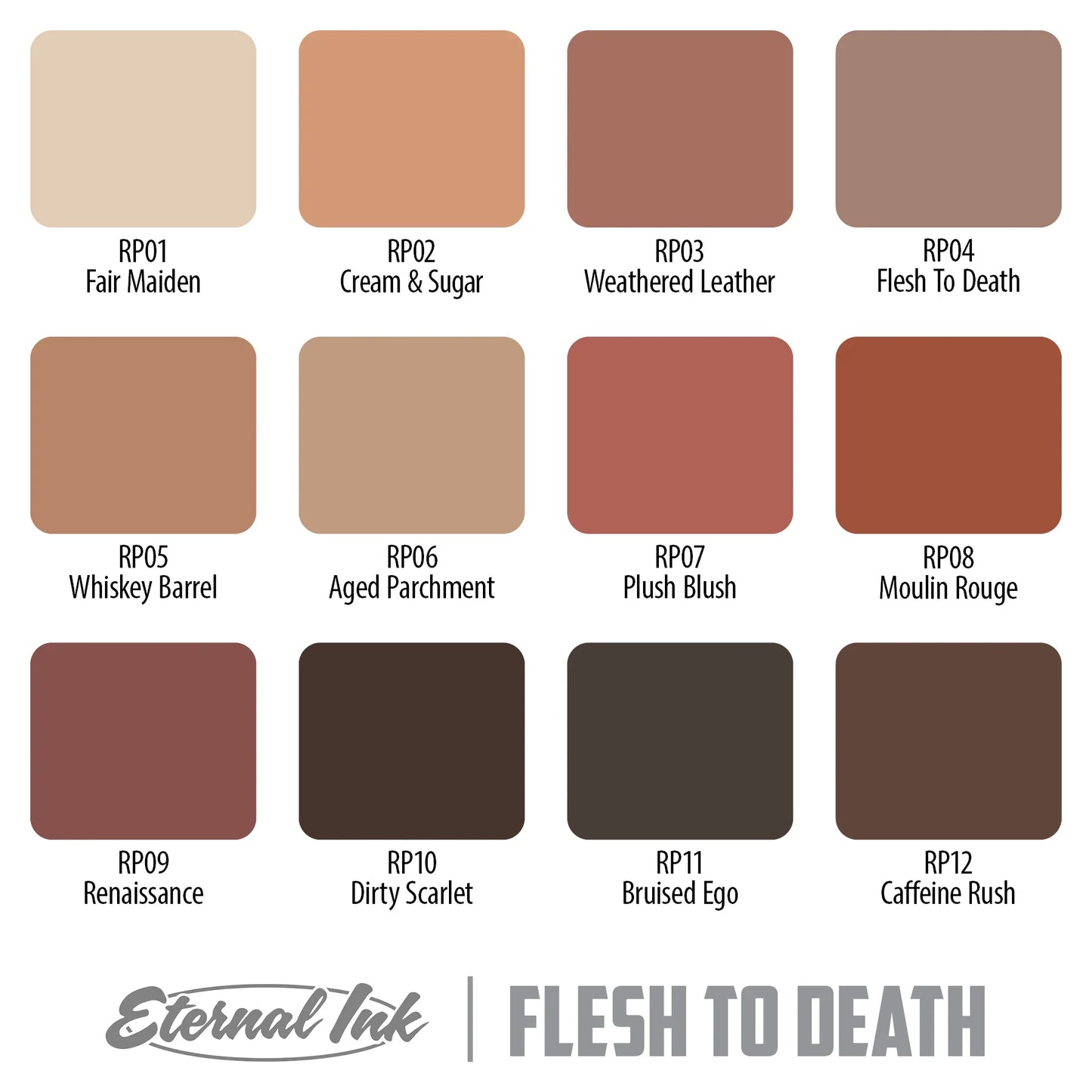 Flesh to Death 12 color ink set